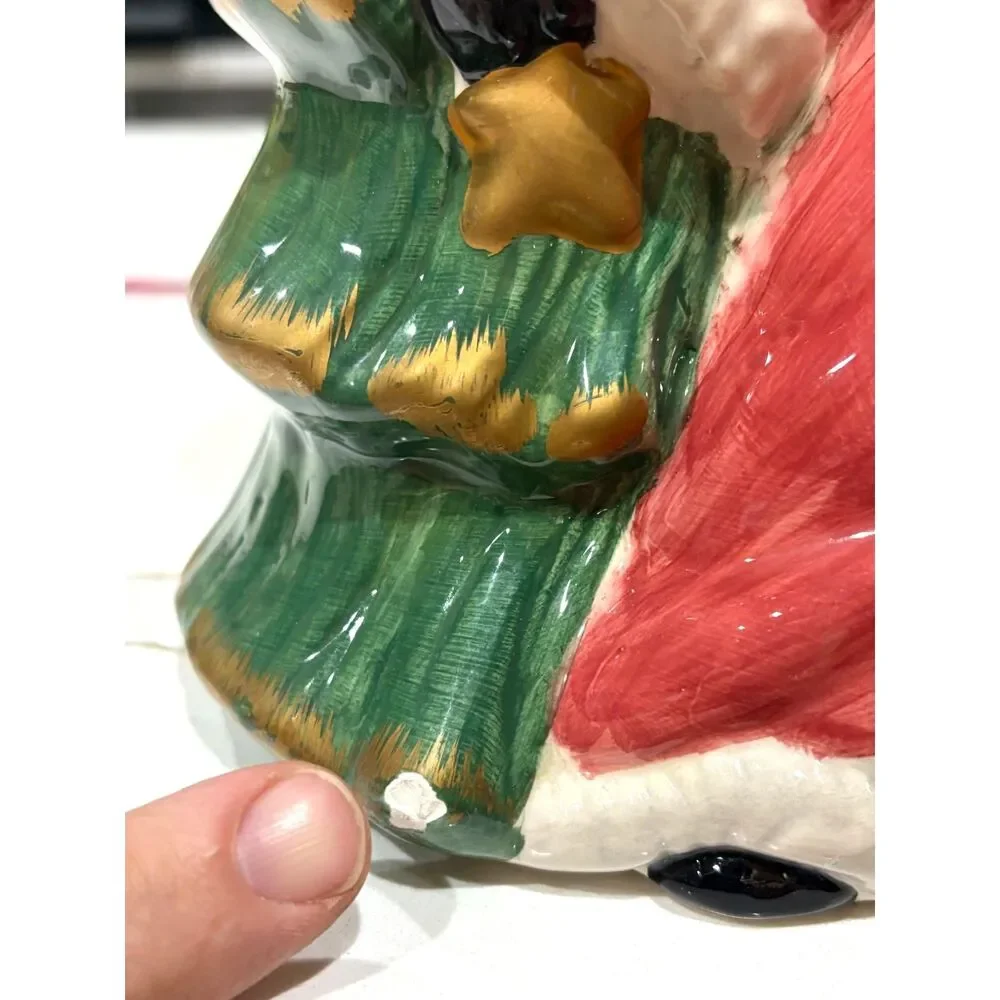 World Bazaar Vintage Santa Pitcher Christmas Tree Kitsch Christmas Decor Festive